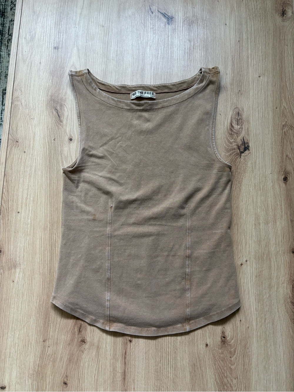 We The Free Sleeveless Tank Top in Camel Tan